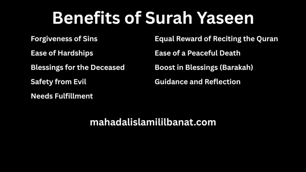 Benefits of Surah Yaseen