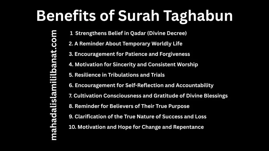 Benefits of Surah Taghabun