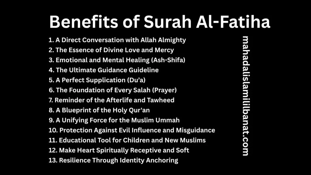 Benefits of Surah Al-Fatiha