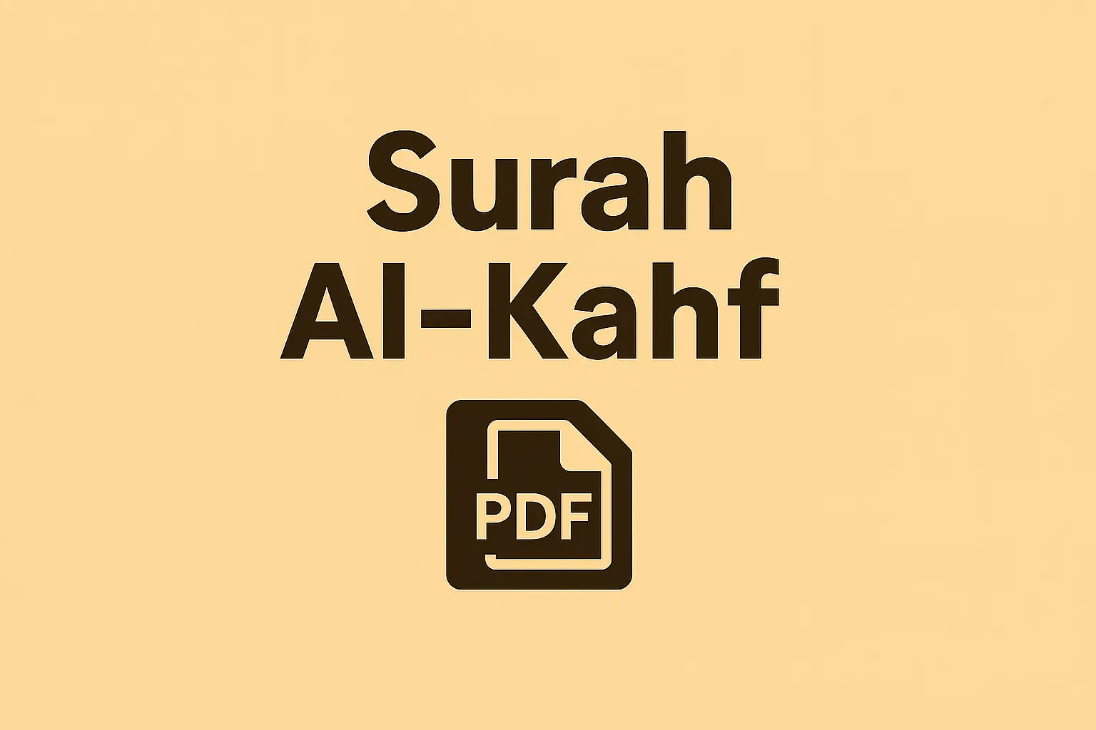 Surah Al-Kahf PDF
