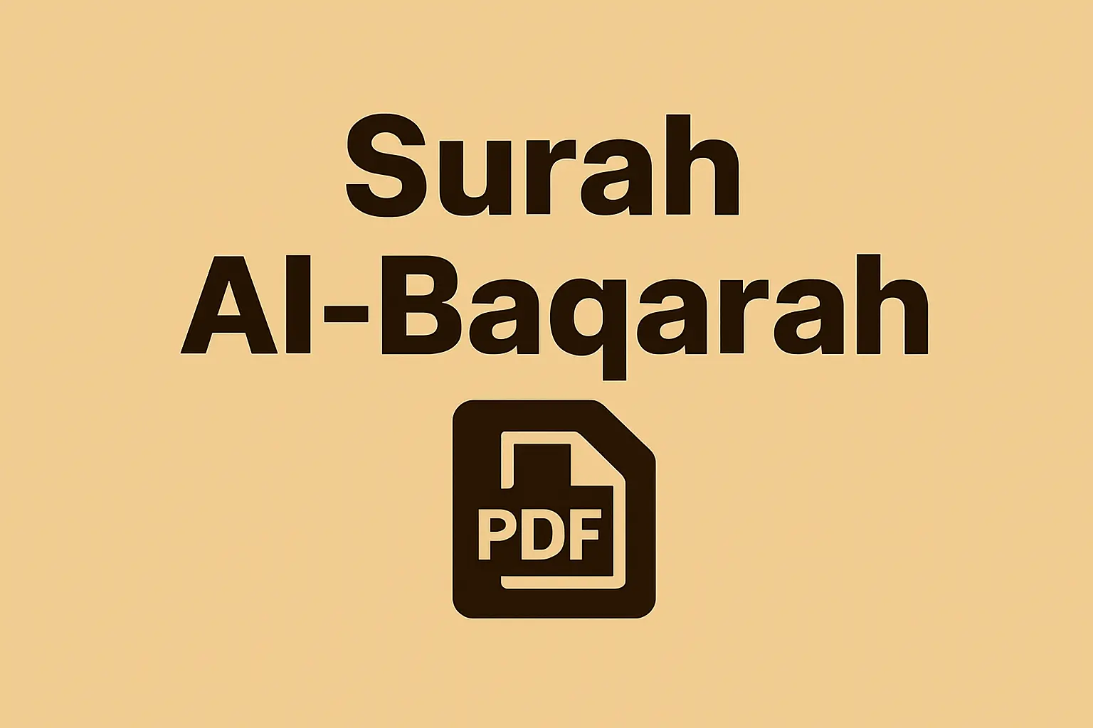 Surah Al-Baqarah PDF