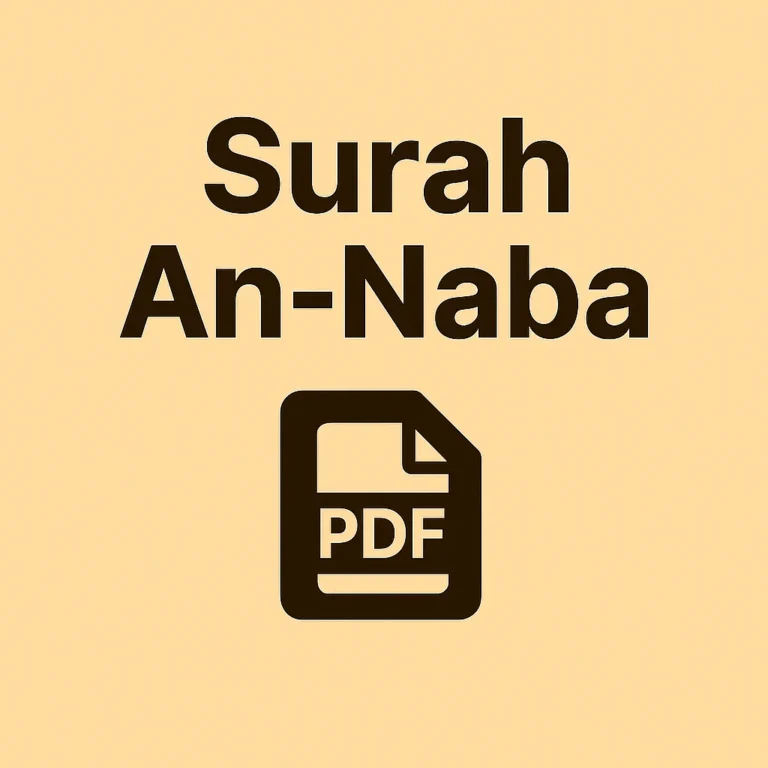 Surah An-Naba PDF