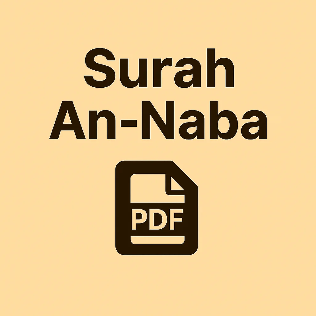 Surah An-Naba PDF