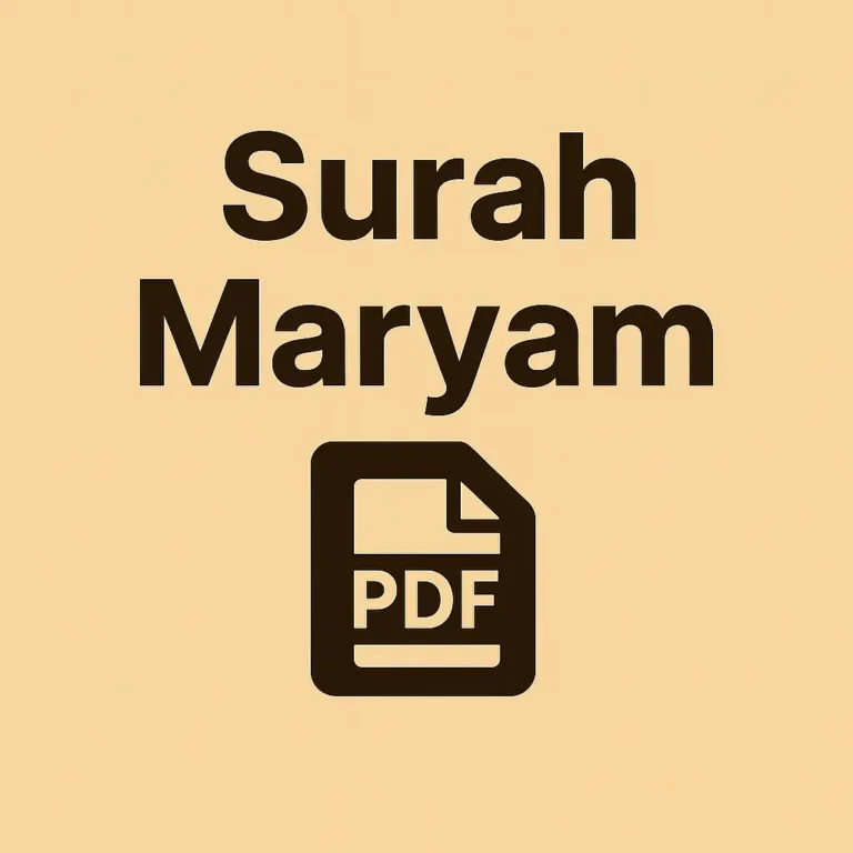 Surah Maryam PDF