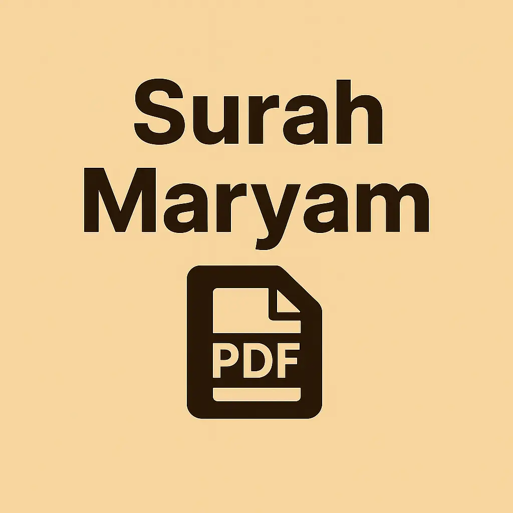 Surah Maryam PDF